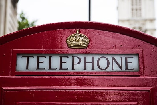 postcode di Londra - Cabina telefonia a Londra