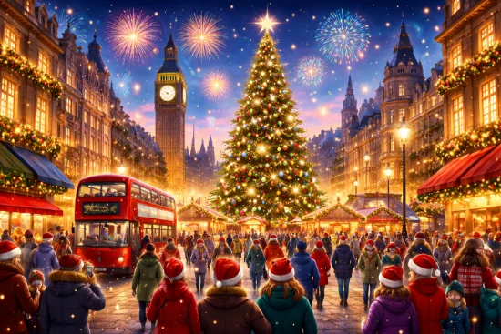 Natale a Londra tra luci e fuochi