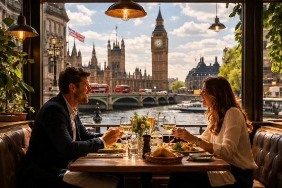 prenotare un ristorante a Londra - Pranzo romantico con vista su Londra